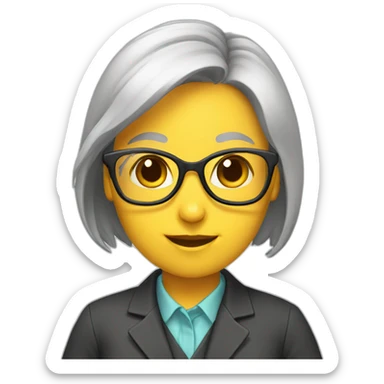 A female rabbit as a female professor sticker