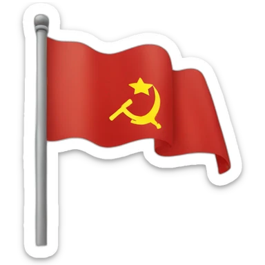 communist flag sticker