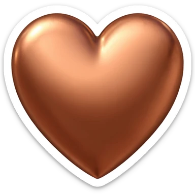 copper heart emoji sticker