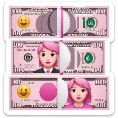 100 usd  en color rosa con este código de color #FDD2EF sticker