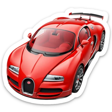 Um Bugatti vermelho sticker