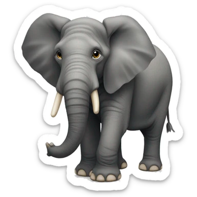 Éléphant sans trompe sticker