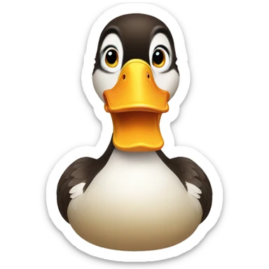 a buff duck  sticker