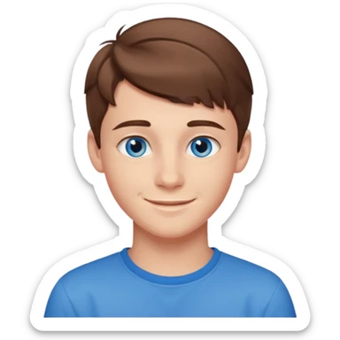 niño guapo adolescente de ojos azules sonriendo ENAMORADO sticker