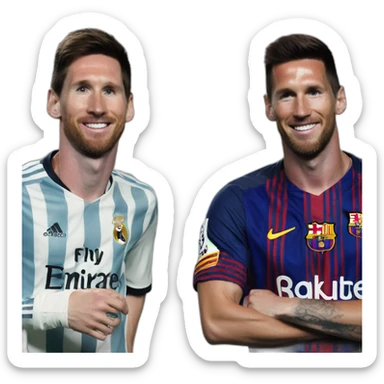 Emoji de messi y cristiano sticker