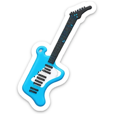 Blue keytar. No buttons or keys on the neck  sticker