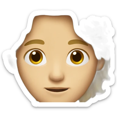 A brown blond hair boy with nice jaw line and break nose  sticker