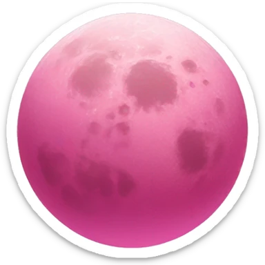 Pink moon sticker