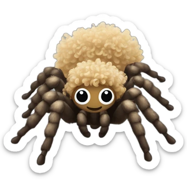 curly hair tarantula sticker