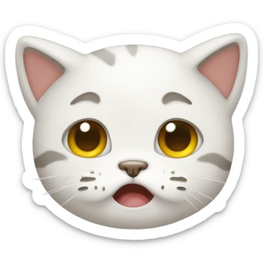 crying cat tears sticker