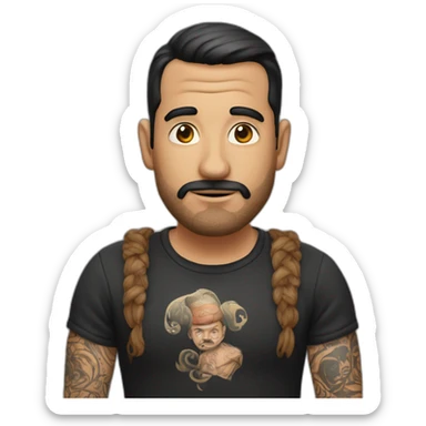 Hombre con tatuaje de polilla sticker