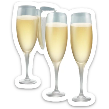 Champagne in the glasses  sticker