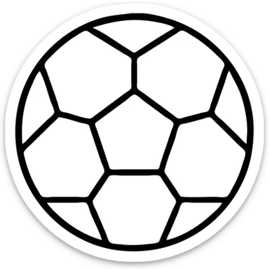 soccer ball polygonal outlined icon sticker