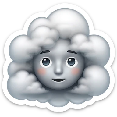 smoke coming out a face sticker