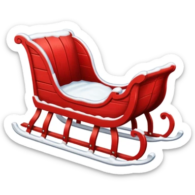 vintage winter sleigh sticker