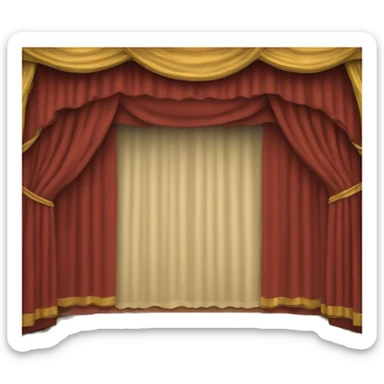 Theater curtain sticker