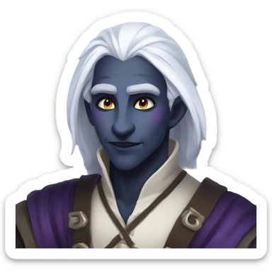 Drow bard dnd smug look sticker