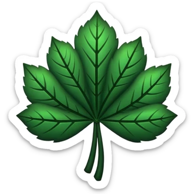 Trébol  negro con cinco hojas  sticker