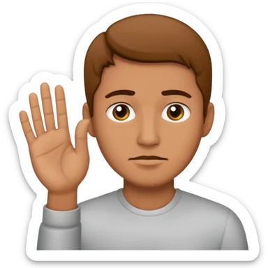 hombre negando con la mano  sticker