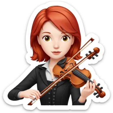 RED HAIR  FEMALE VIOLINIST sticker