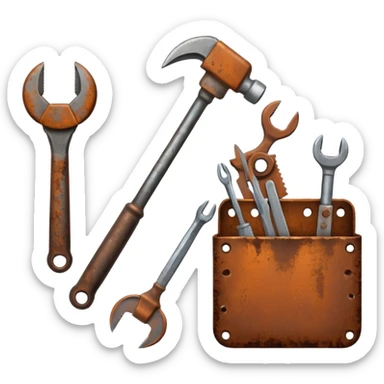 rusty tools sticker