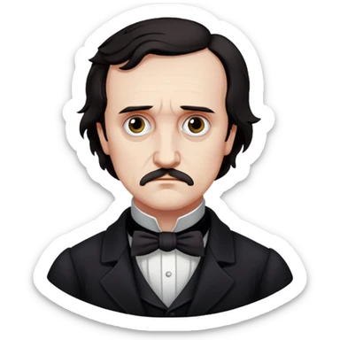 edgar allen poe sticker