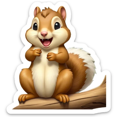 Cinematic Silly Yawning Squirrel Portrait Emoji, Head tilted with a dramatic, wide-open yawn revealing a tiny, adorable snout, soft, downy fur and a fluffy tail slightly askew, Simplified yet irresistibly cute features, highly detailed, glowing with a soft, cozy woodland glow, high shine, relaxed yet humorously expressive, stylized with a dash of whimsical woodland charm, soft glowing outline, capturing the essence of a drowsy yet endearing squirrel that appears ready to stretch and yawn its way into your heart! sticker