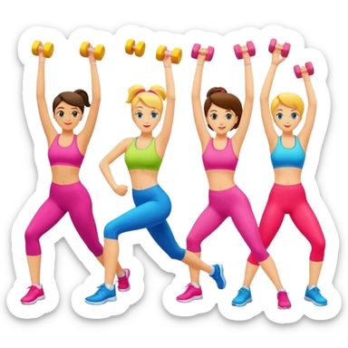 Aerobics at  the gym sticker