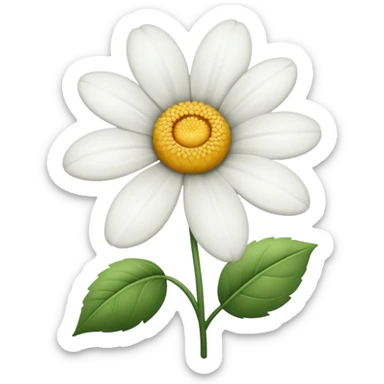 White flower sticker