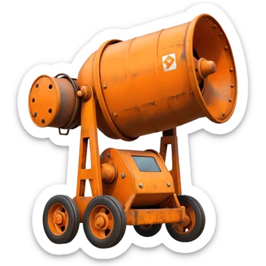 orange concrete mixer sticker