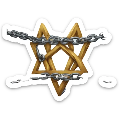 A magen david in chains sticker