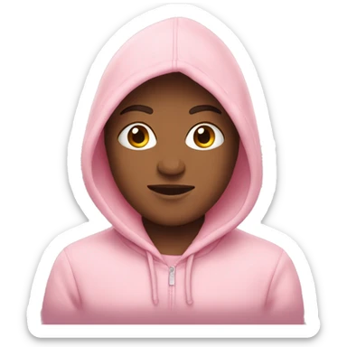 Light pink hoodie sticker