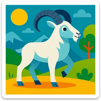 Mountain goat sticker