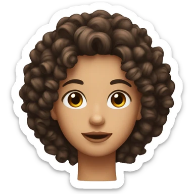 Spawns a teen with curls and dark brown eyes sticker