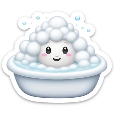 bath foam sticker