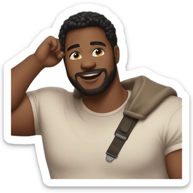 Thicc gay black man sticker