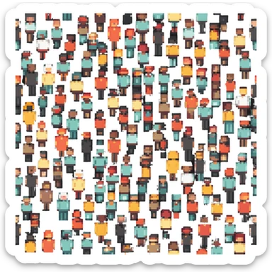 group of diverse people sticker