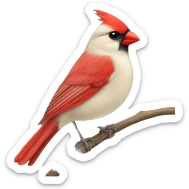 CARDENAL TUNICA ROJA PIEL BLANCA sticker