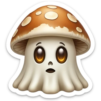 A gost with mushroom sticker