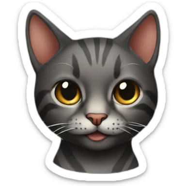 cat with tattoo sticker