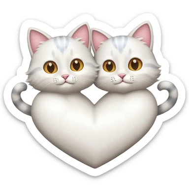 coeur et chats sticker