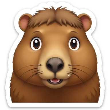 nervous capibara sticker