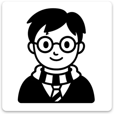 harry potter with glasses sticker