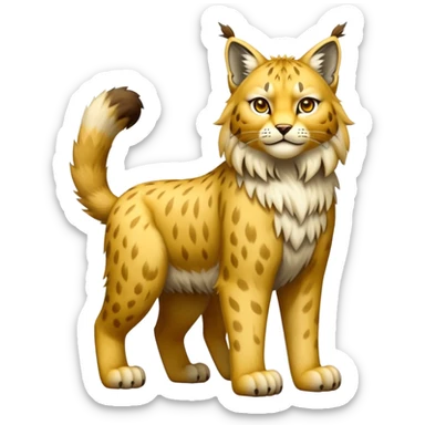 Yellow Electric-type Fakémon-Lynx full body sticker