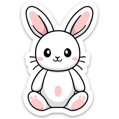 stuffed jellycat bunny sticker