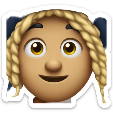 emoji sad face wearing University of Michigan hat sticker