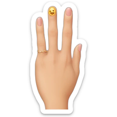 Ring finger and middle finger lifted sticker