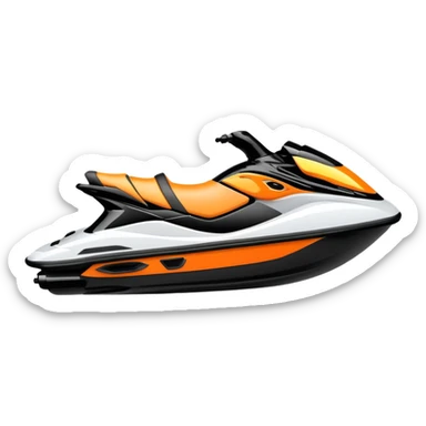 Jetski laranja com preto sticker