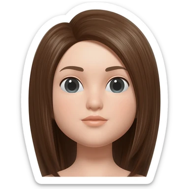 Chica con cabello liso sticker