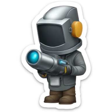 Welding-welder-hood-telescope sticker